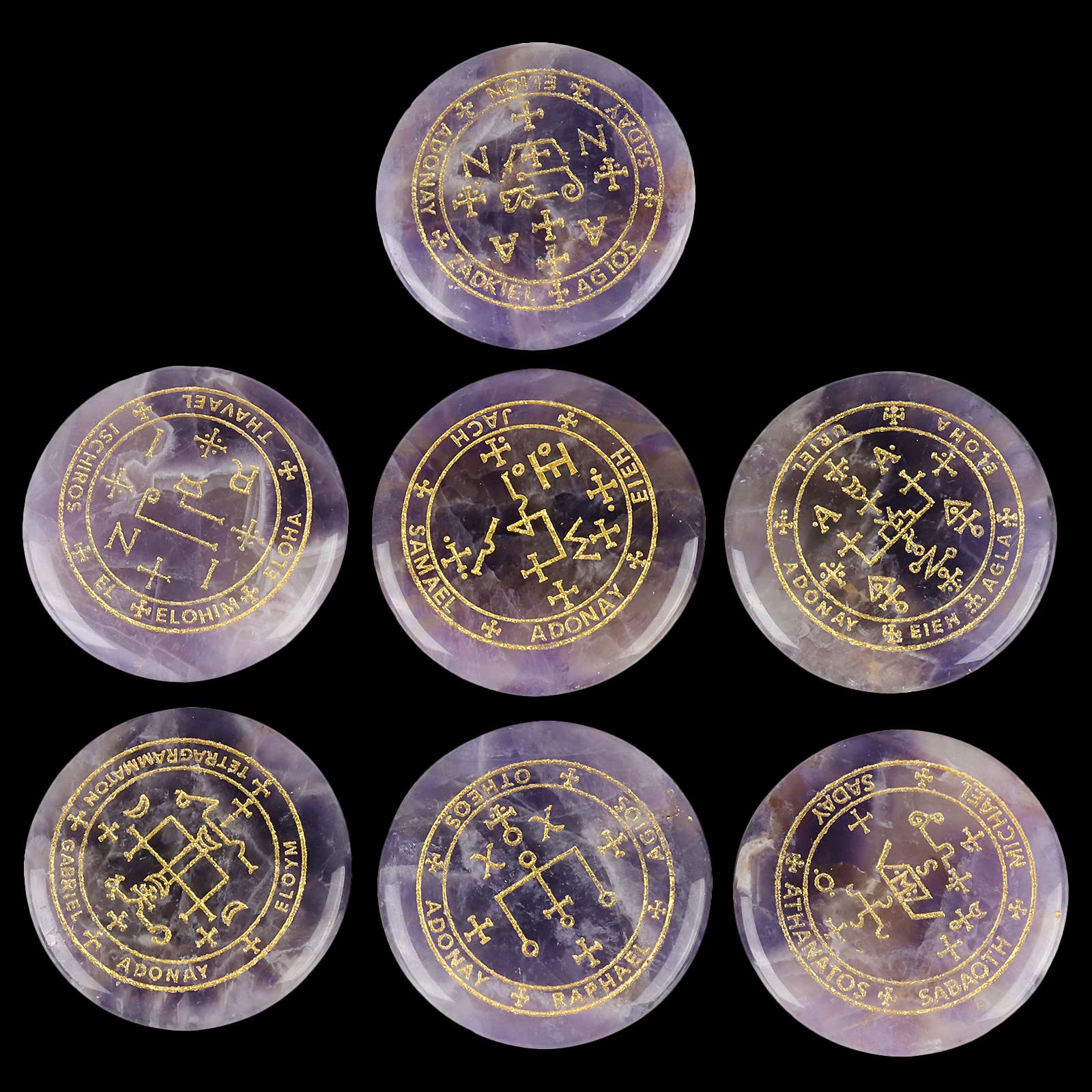 Healing crystal therapy palm stone for meditation and energy balance use.