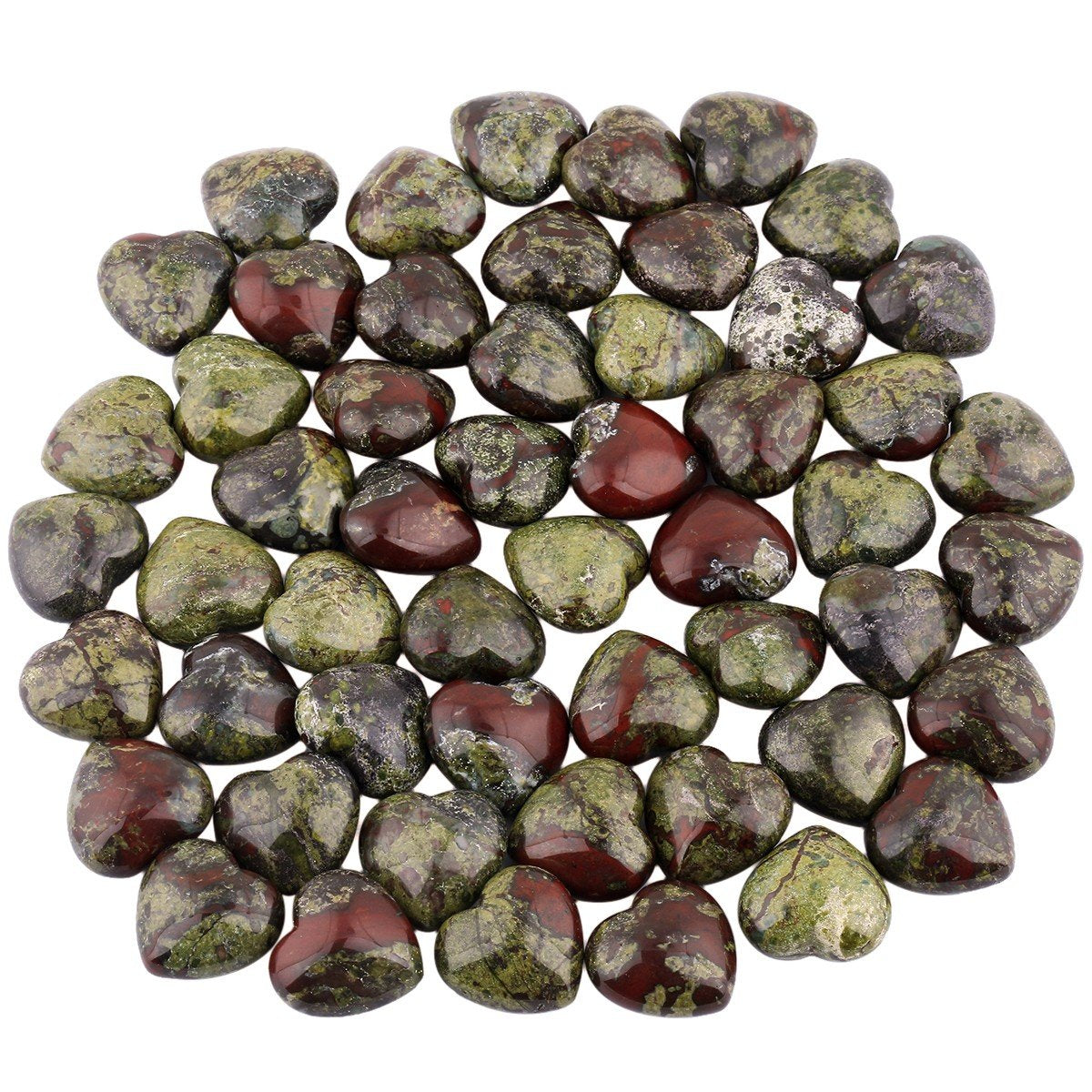 mookaitedecor dragon blood jasper heart decor-wedding accent with natural warmth