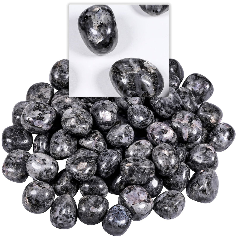Mookaitedecor Labradorite tumbled stones for chakra balancing and decor.