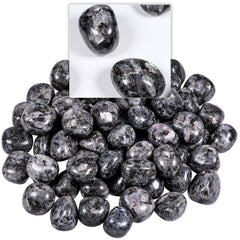 Mookaitedecor Labradorite tumbled stones for chakra balancing and decor.