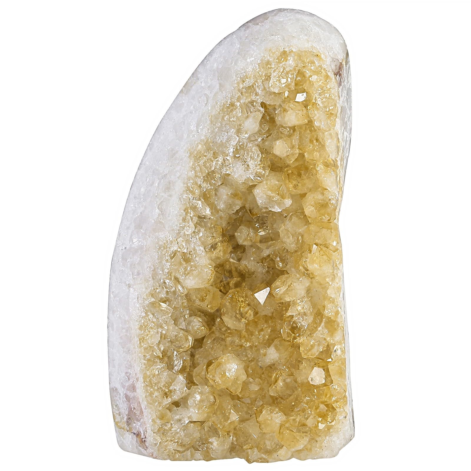 mookaitedecor natural citrine crystal cluster geode display vibrant interior colors