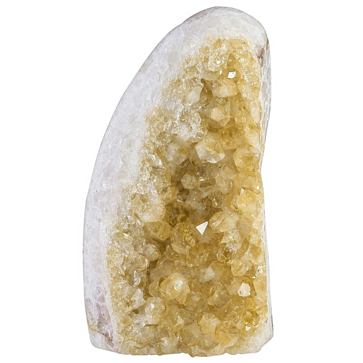 mookaitedecor natural citrine crystal cluster geode display vibrant interior colors