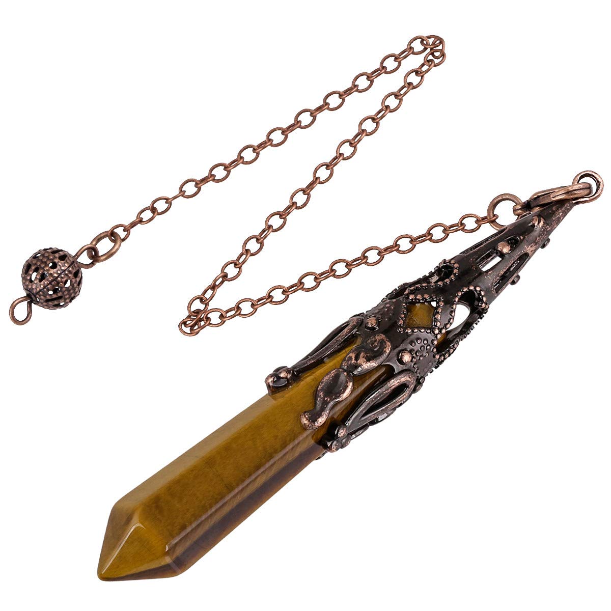 Mookaitedecor Pendulum in Copper Wrap—meditation and focus aid.