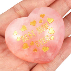 Mookaitedecor rose quartz heart closeup shows natural pink hues and polished shine.