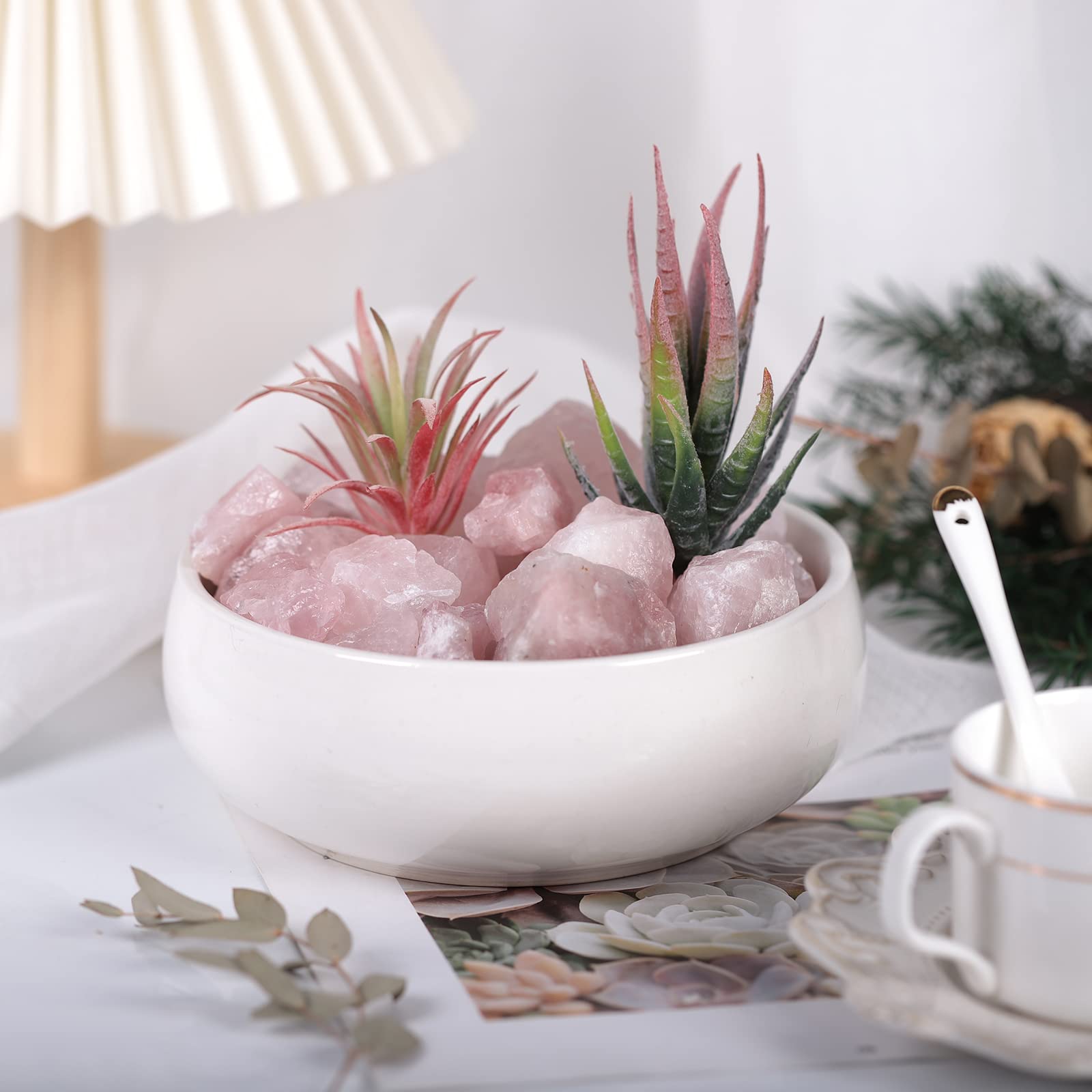 Mookaitedecor rose quartz rough stones polished-ready for display and crafts.