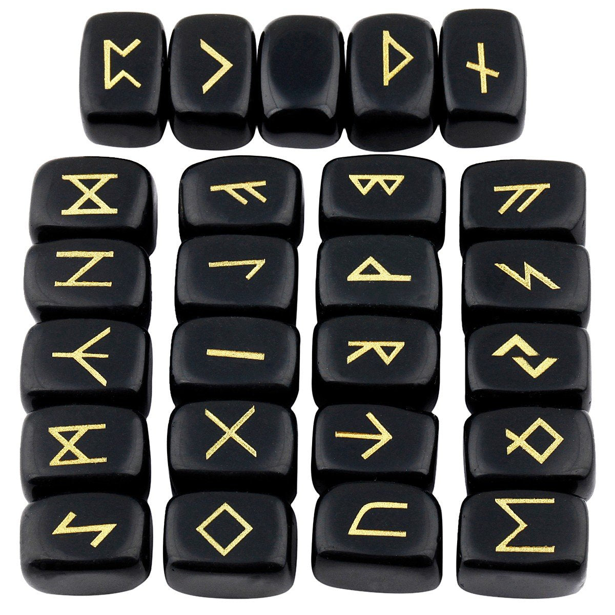 Mookaitedecor rune stones with engraved Elder Futhark for focused meditation.
