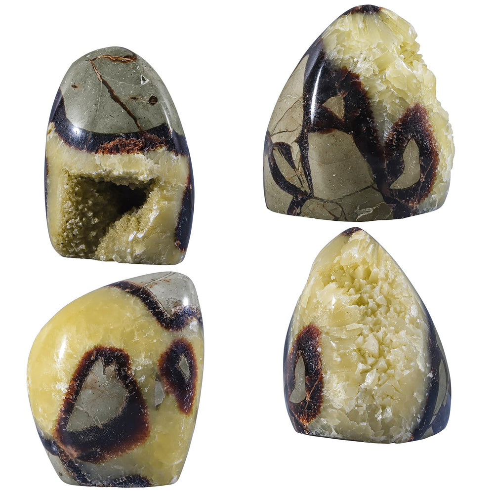 Mookaitedecor septarian dragon geode on desk creates a calming focal point