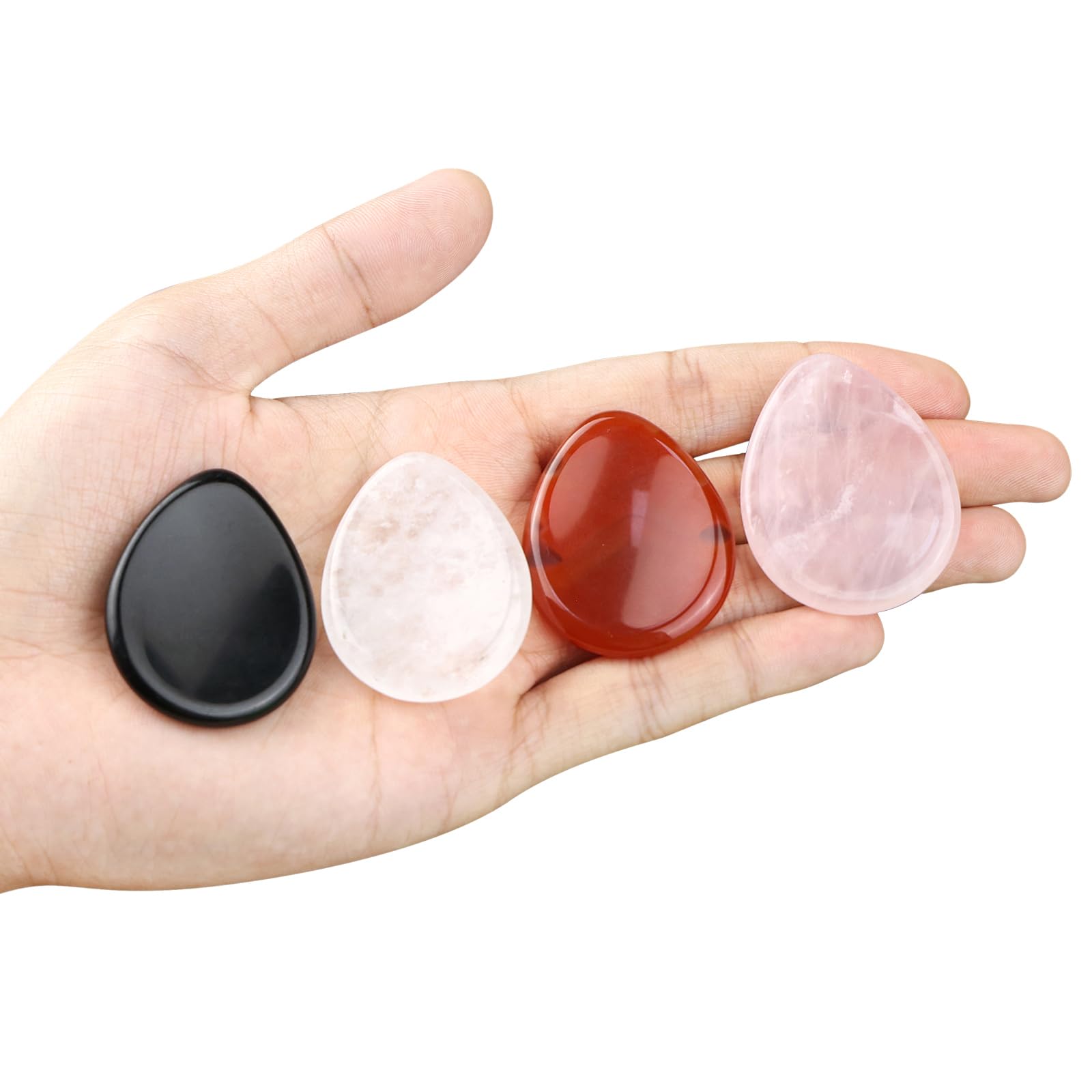 Mookaitedecor Thumb Worry Stone teardrop fits pocket for on-the-go stress relief.
