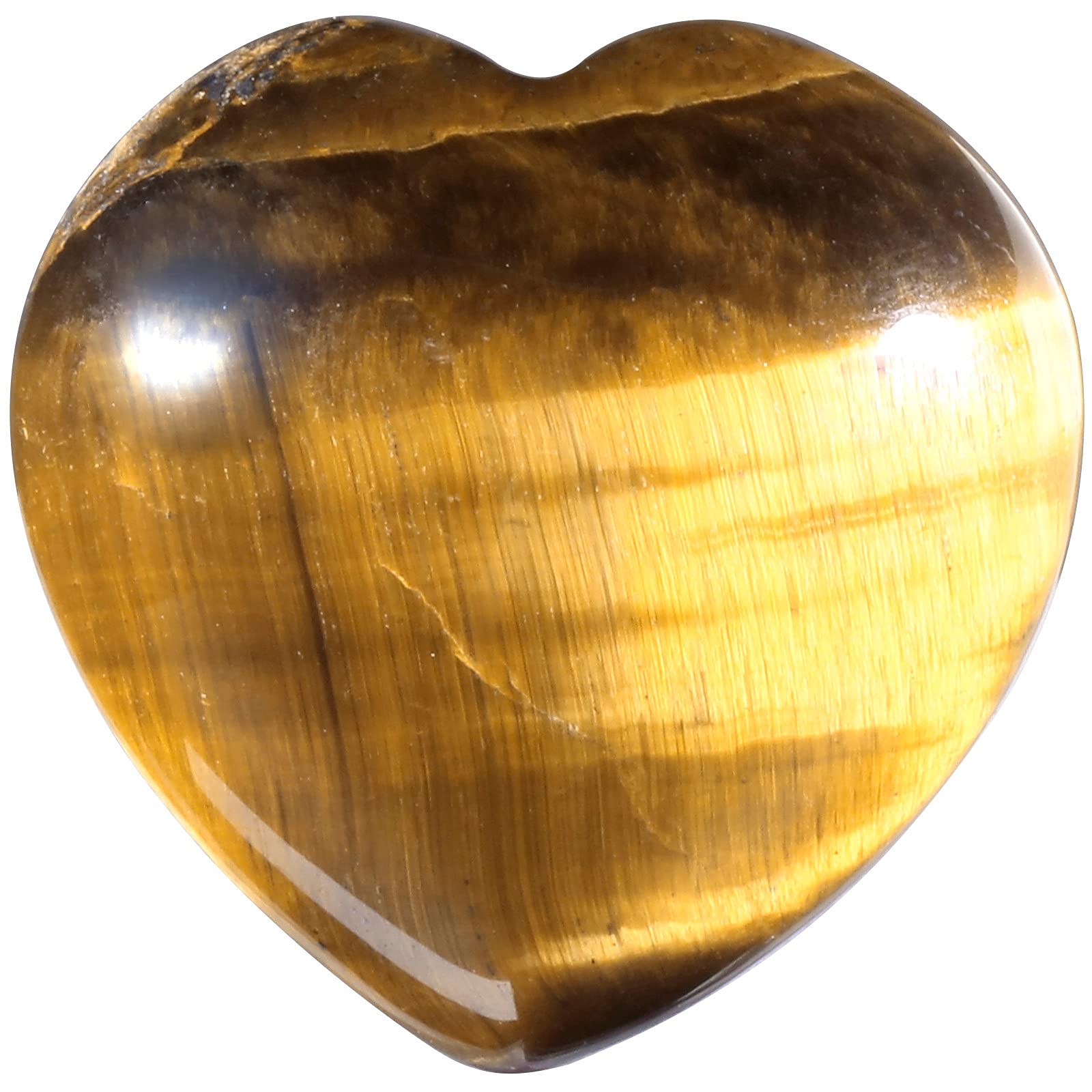 mookaitedecor tiger's eye heart stone pack of five on desk