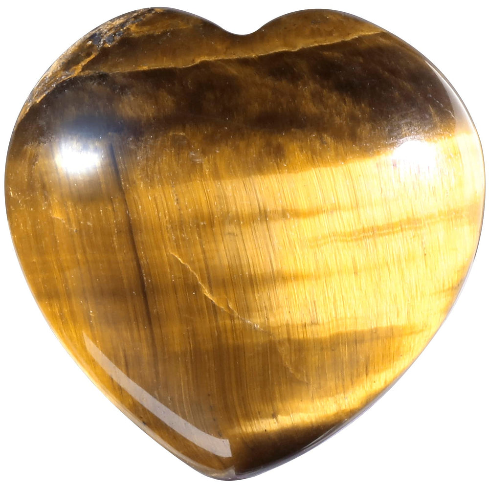 mookaitedecor tiger's eye heart stone pack of five on desk