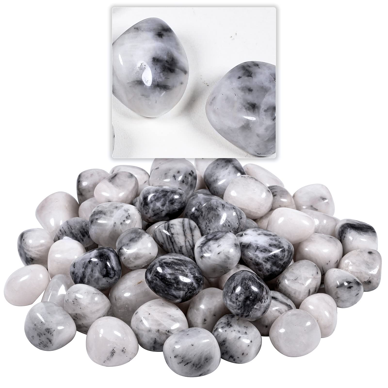 mookaitedecor velvet bag included with crystals for storage and display