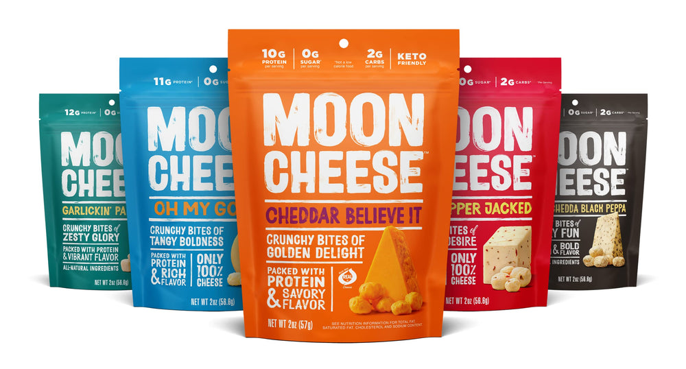 Moon Cheese Bites Bundle: five flavors for protein-packed snacking on the go