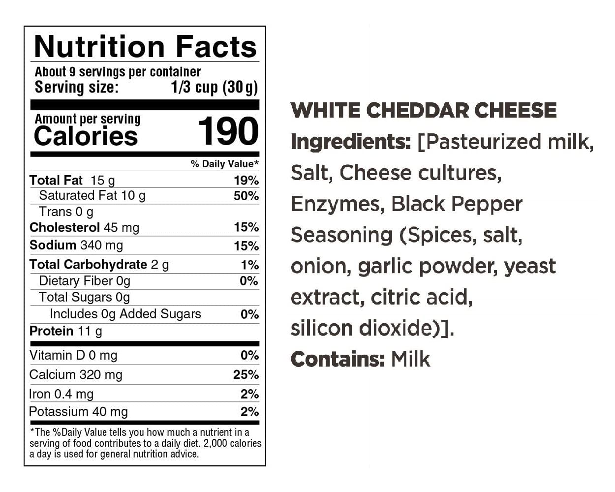 Moon Cheese Bites Two-Ounce Serving highlights convenient, keto-friendly snack option.
