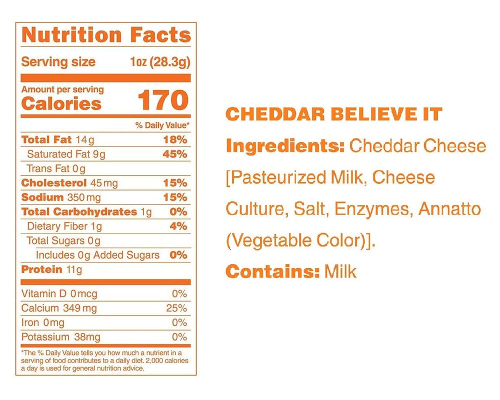 Moon Cheese Cheddar Believe It three-pack on store shelf ready to grab