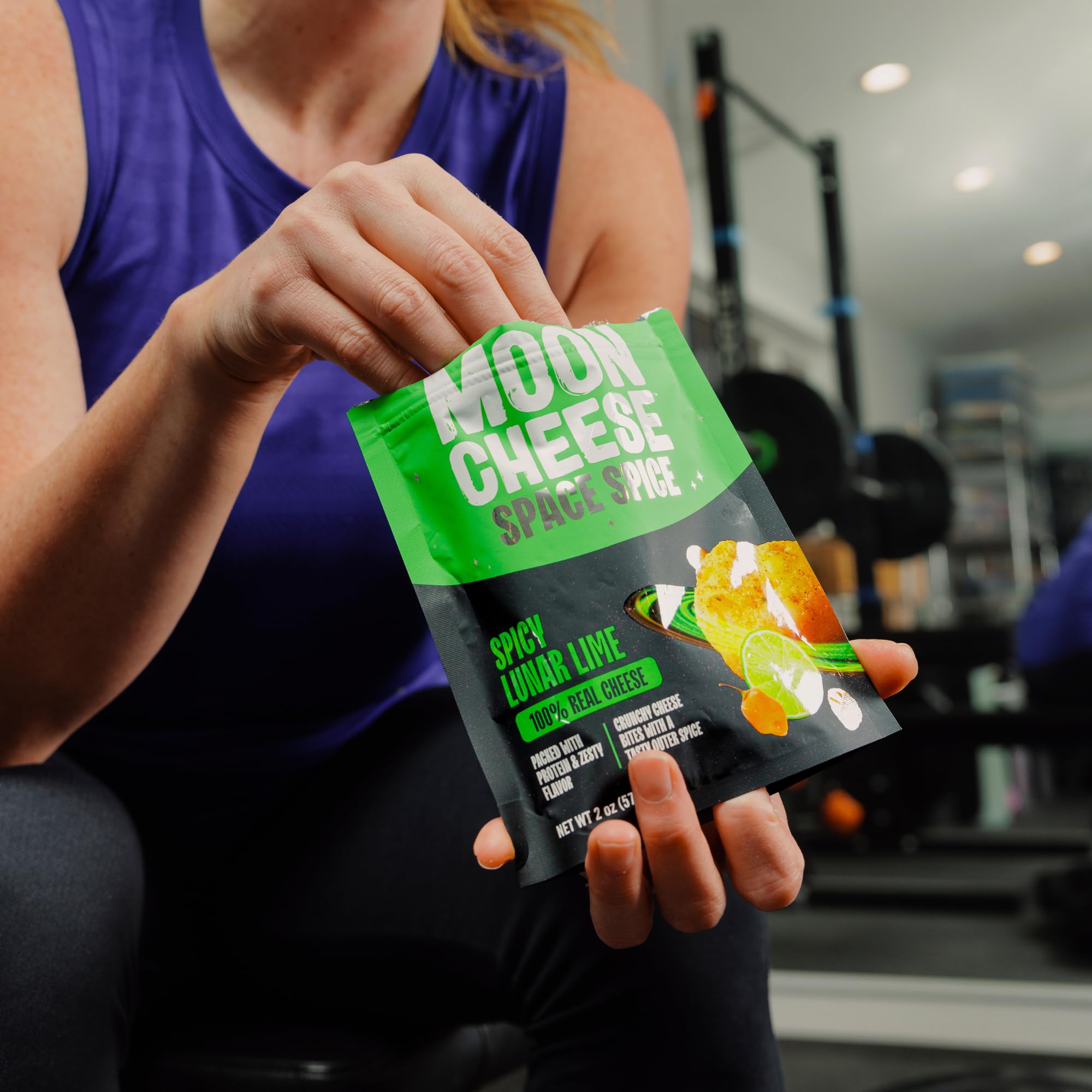 Moon Cheese Space Spice 11g protein per serving — supports active days.