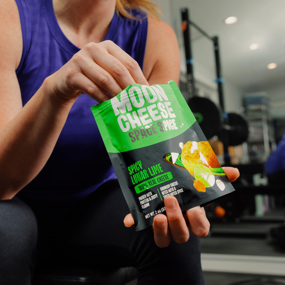 Moon Cheese Space Spice 11g protein per serving — supports active days.