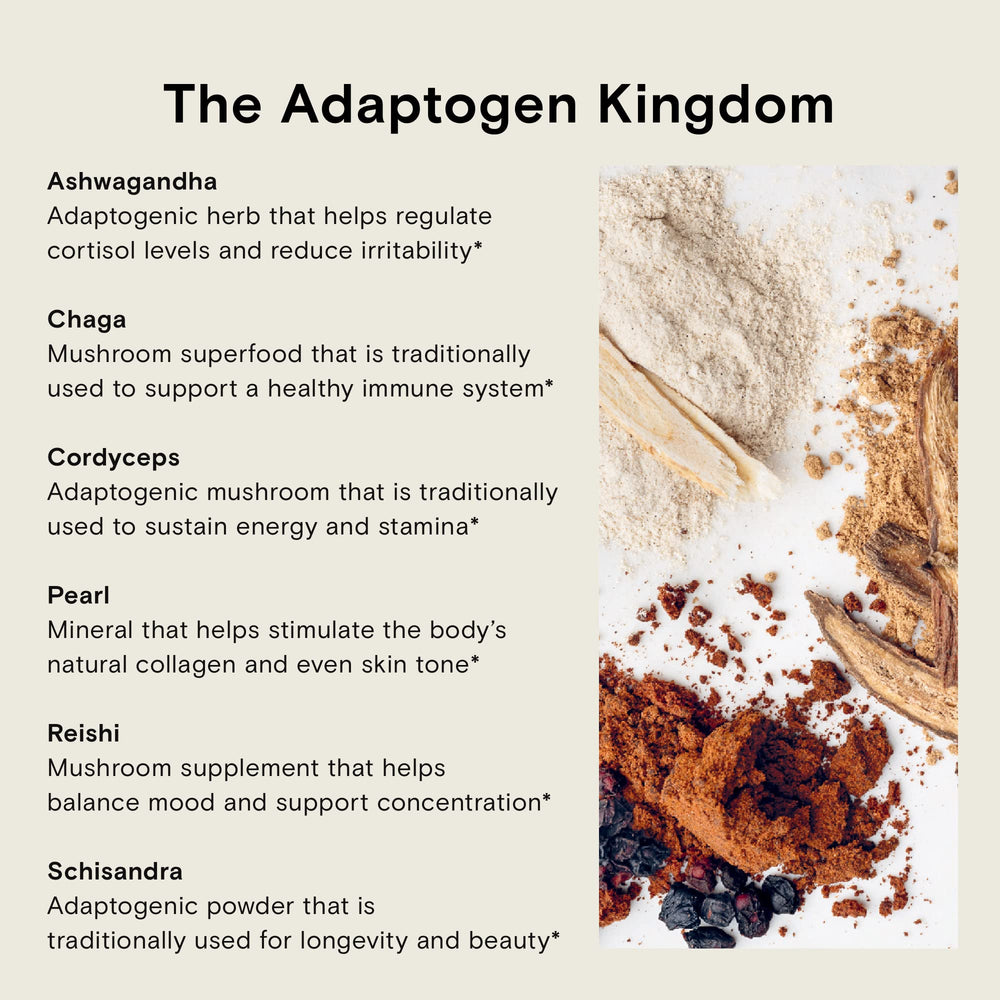 Moon Juice Ashwagandha label close-up highlights organic, vegan, gluten-free credentials.