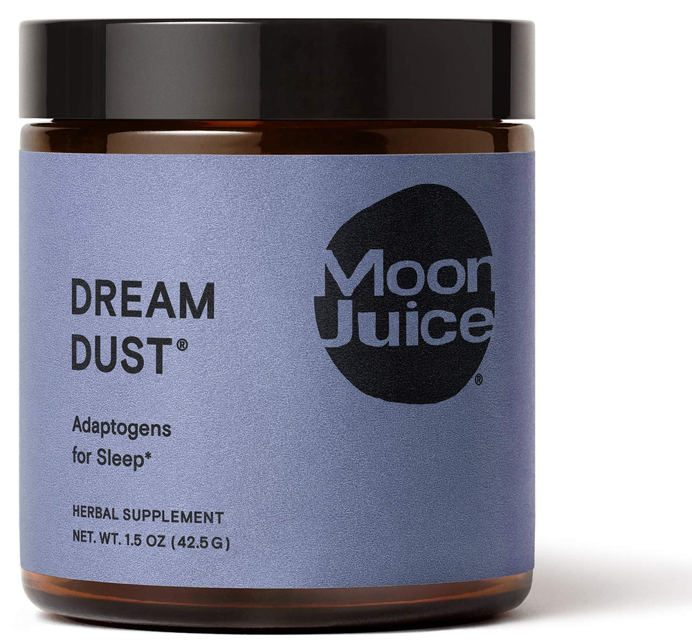 Moon Juice Dream Dust tin powder for a calming evening routine