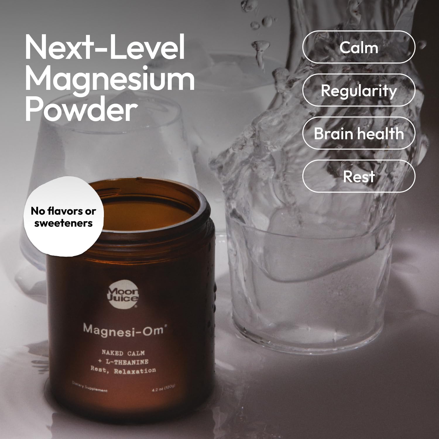 Moon Juice Magnesi-Om label closeup highlighting chelated magnesium for relaxation