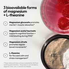 Moon Juice Magnesi-Om pour into glass for easy mixability.