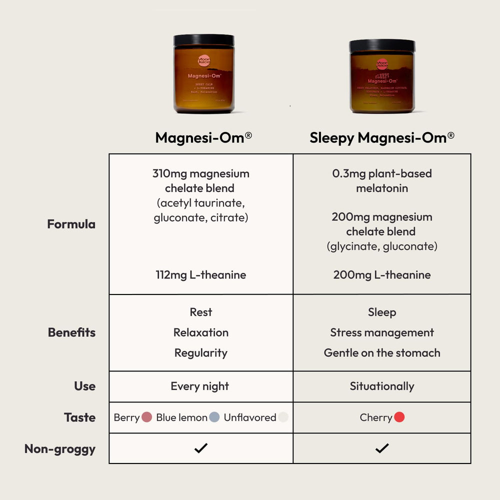Moon Juice Magnesi-Om relaxation scene suggests a calm evening routine.