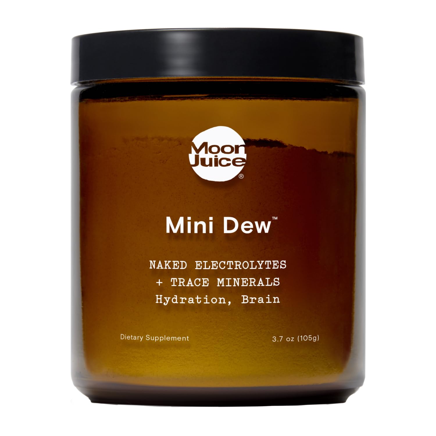 Moon Juice Mini Dew electrolyte powder jar for clean hydration and minerals