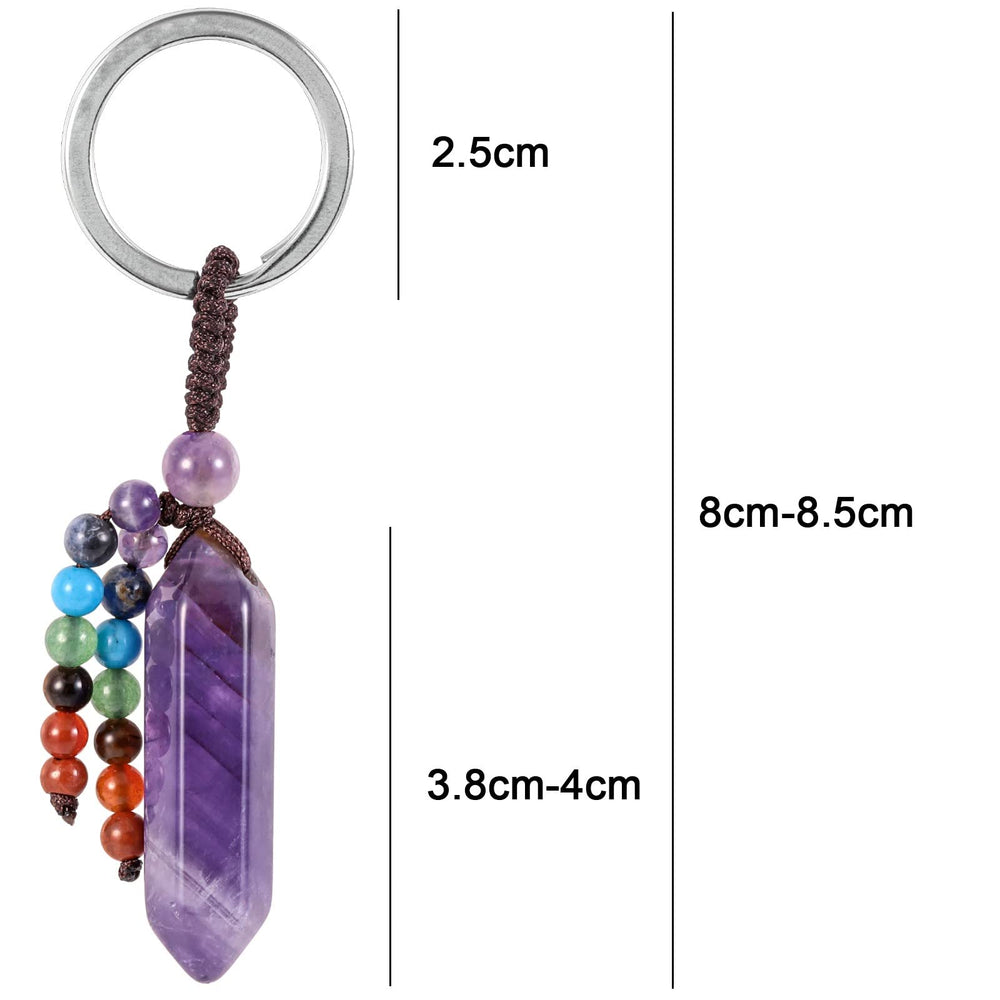 Moonsix amethyst natural stone pendant emphasizing serene vibes
