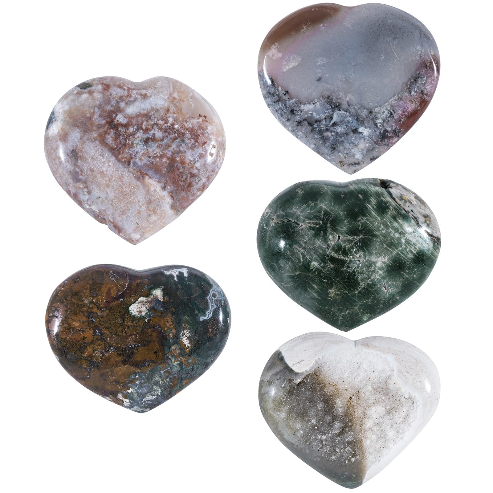moonsix Ocean Agate Heart serves as elegant table decor and conversation starter