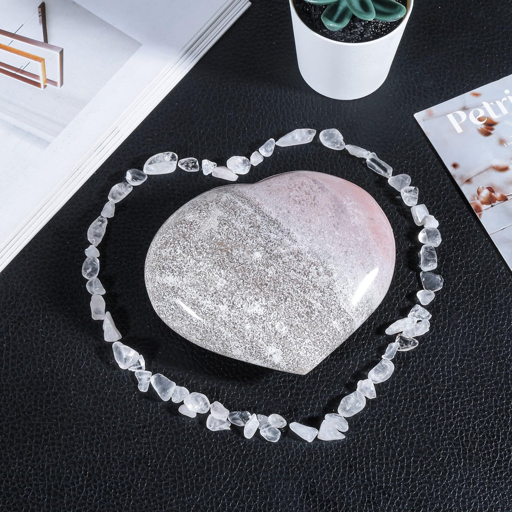 moonsix Ocean Agate Puffy Heart in gift box for gifting