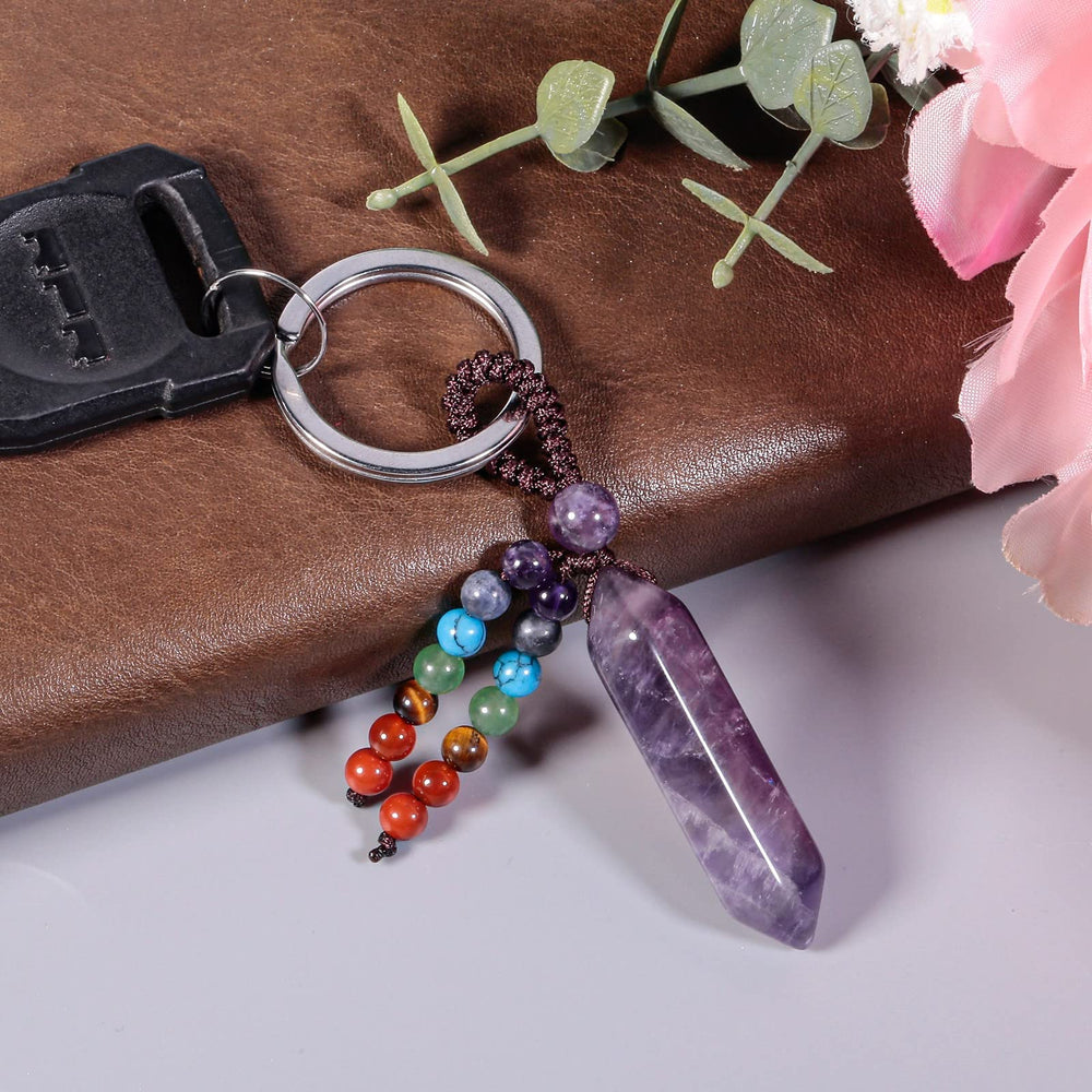 Moonsix seven chakra beads closeup highlighting calming, mindful energy