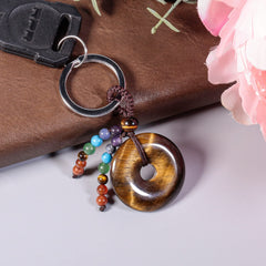 Moonsix seven chakra beads keyring for chakra balance and mindful moments