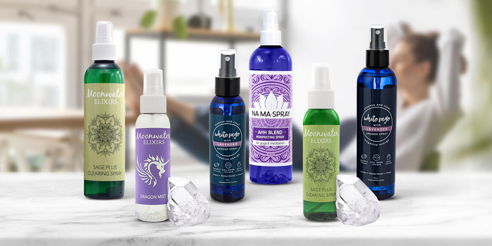 Moonwater Elixirs 4oz portable bottle handy for travel.