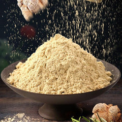 Close-up of MOORCHOCO Tienchi powder texture shows fine milled powder.