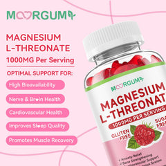 MOORGUMY Magnesium L-threonate gummies pour demonstrates easy daily dosing.