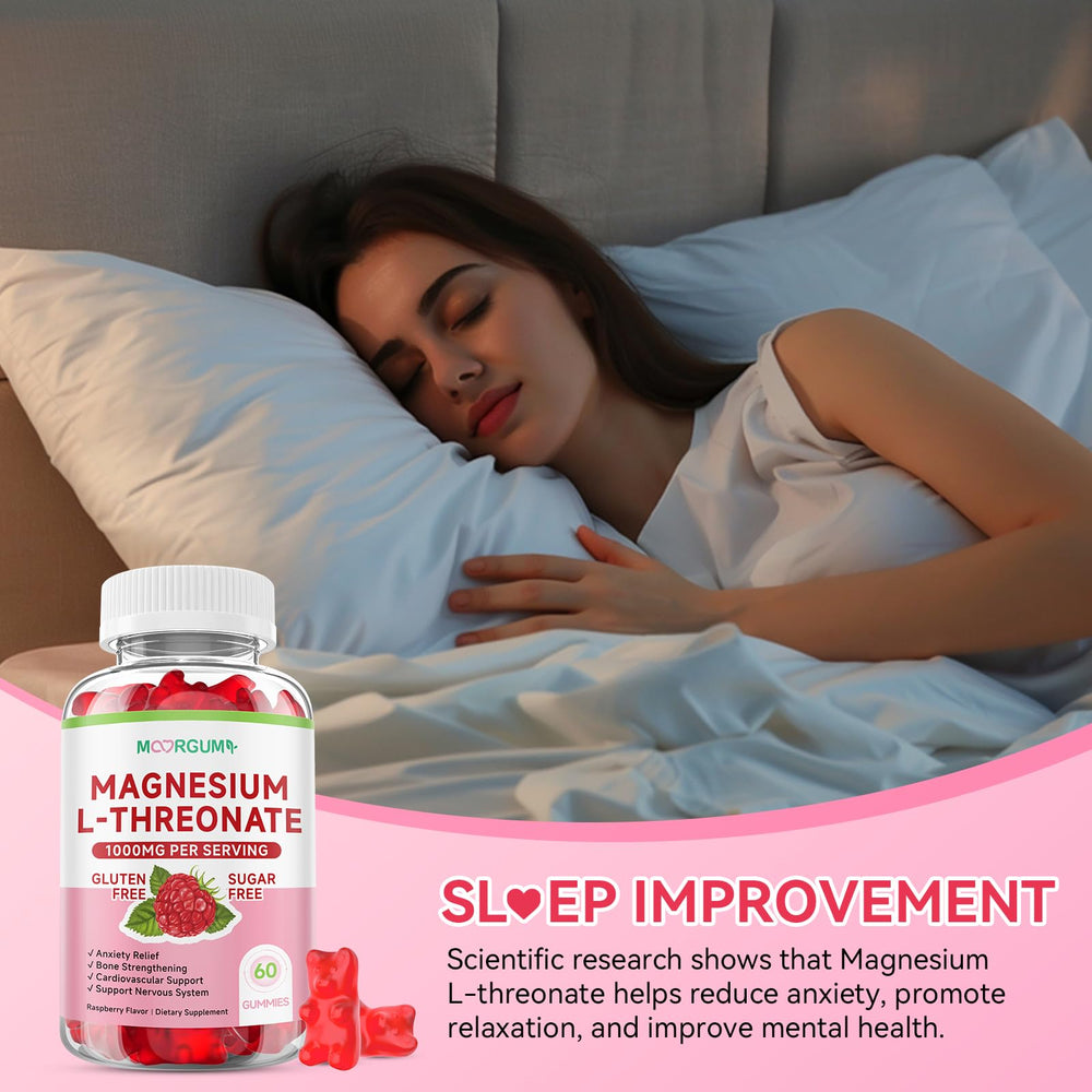 MOORGUMY Magnesium L-threonate gummies vial open.