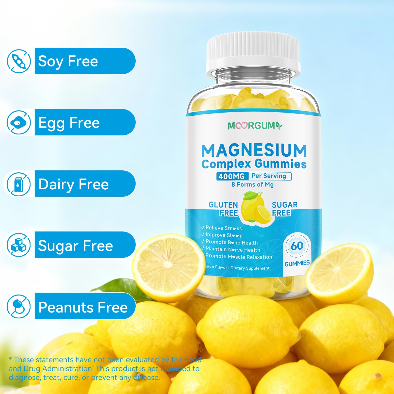 MOORGUMY Vegan magnesium glycinate image underlines a plant-based option.