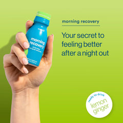 Lemon Ginger Morning Recovery in a glass to refresh after drinks.