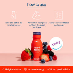 More Labs Liquid Focus cap off close-up, highlighting adaptogenic ingredients