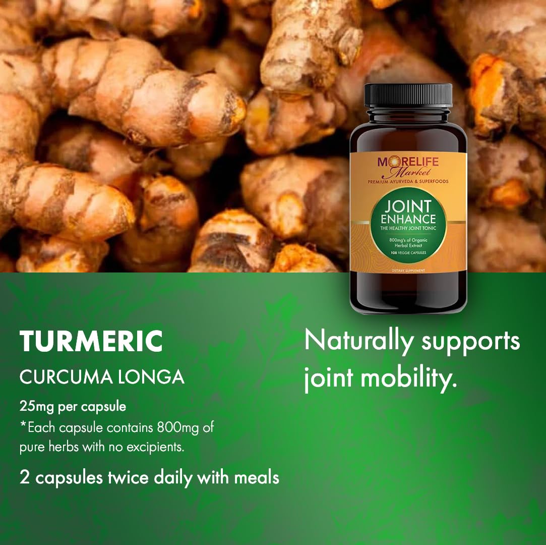Close-up of Joint Enhance capsules highlighting potent herbal extracts