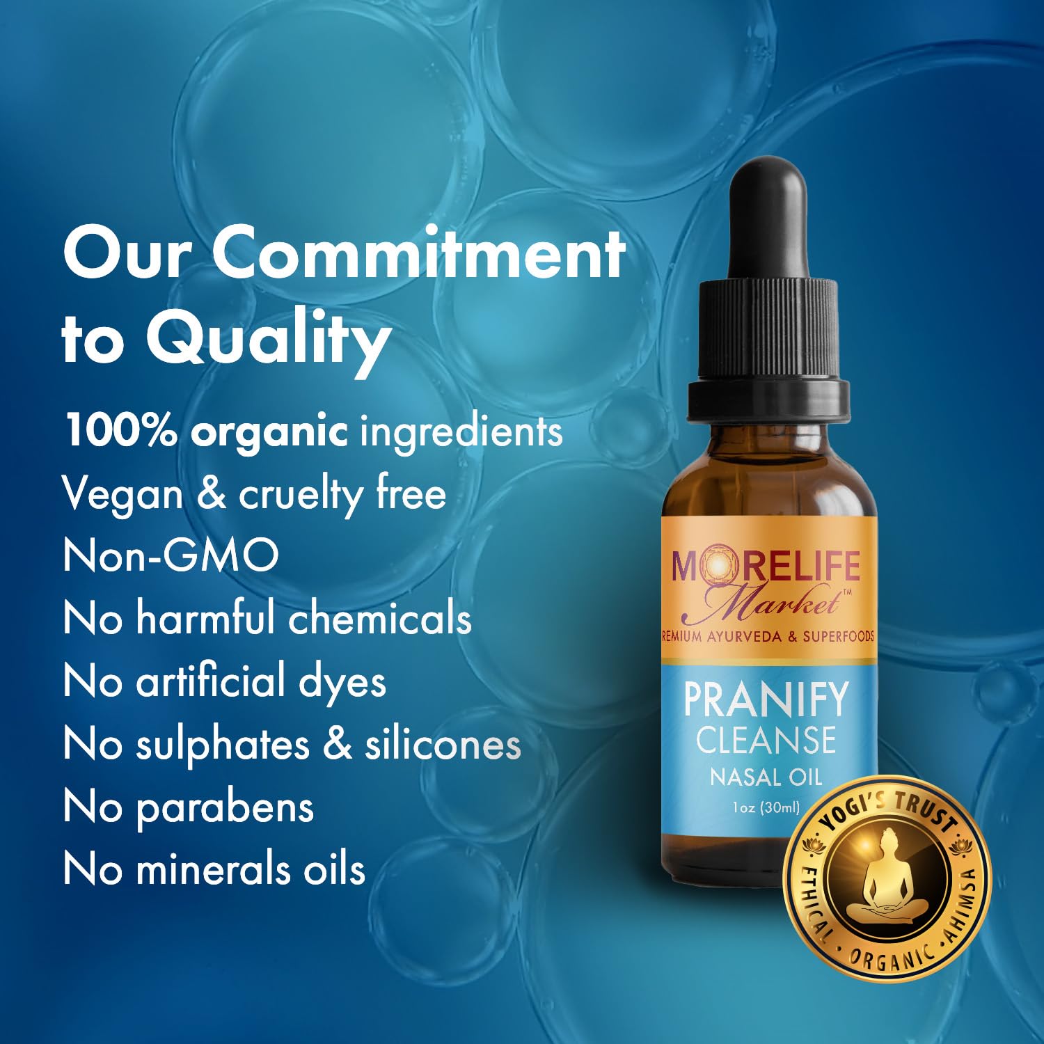 MoreLife Market Pranify Cleanse Nasya Oil nasal-application scene in a cozy home.