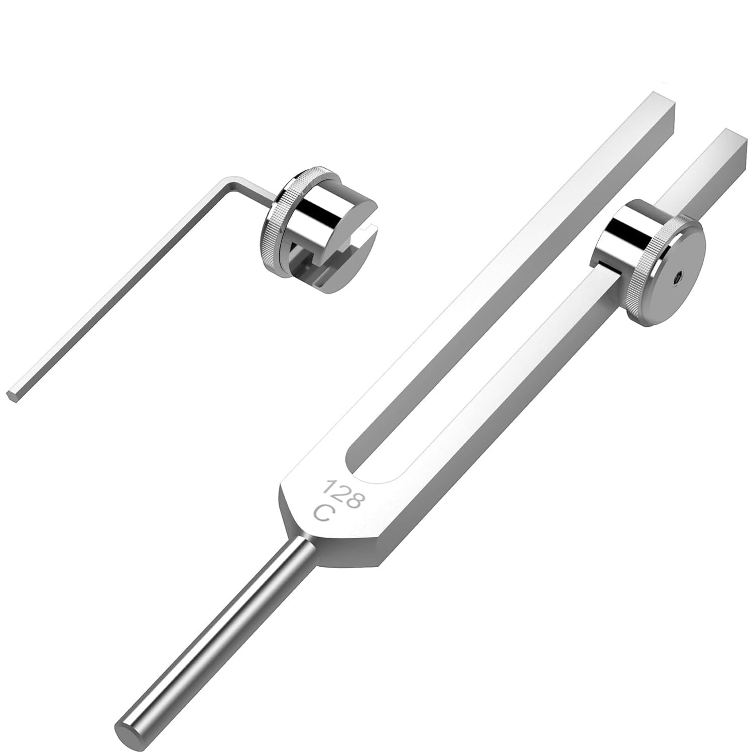 MoResolune aluminum tuning fork shows subtle marks from handling