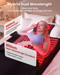 Morespond dual-wavelength LEDs deliver 660nm and 850nm across the surface for flexible therapy.
