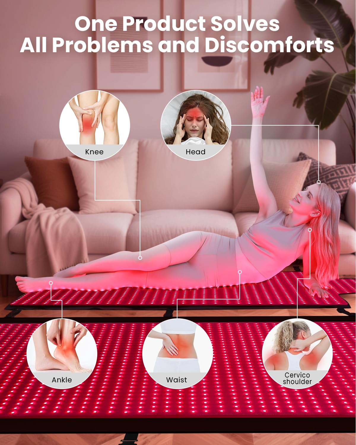 Morespond red light therapy mat extends coverage to neck and head for complete sessions.