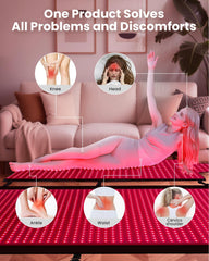 Morespond red light therapy mat extends coverage to neck and head for complete sessions.