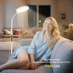 Morfone Happy Light Therapy Lamp remote control use for quick adjustments