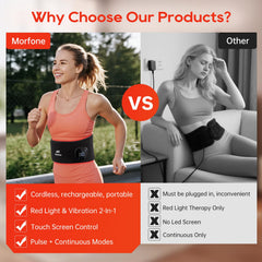 Morfone 660nm red light for surface skin support during recovery.