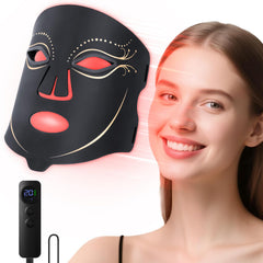 Morfone red light mask front view for home use with soothing skin benefits.