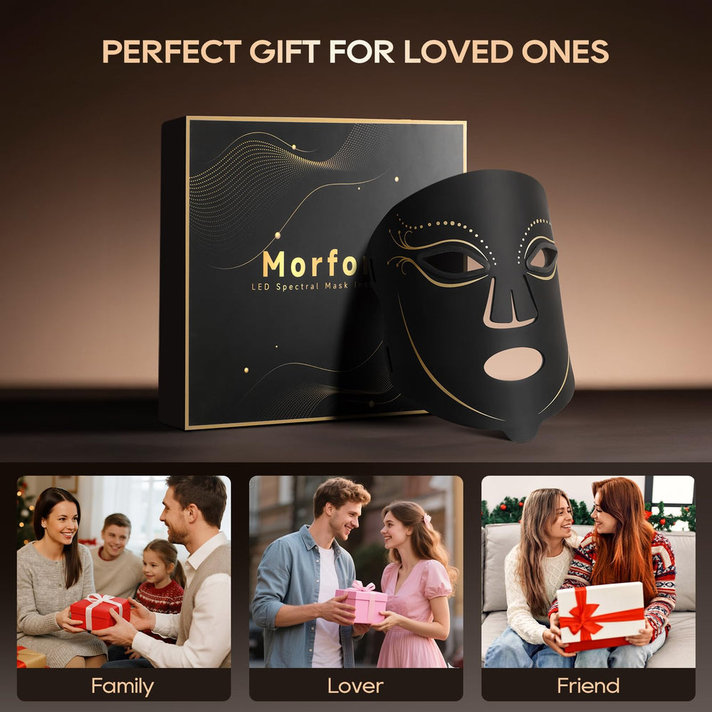 Morfone red light mask in-home therapy option for relaxation routines.