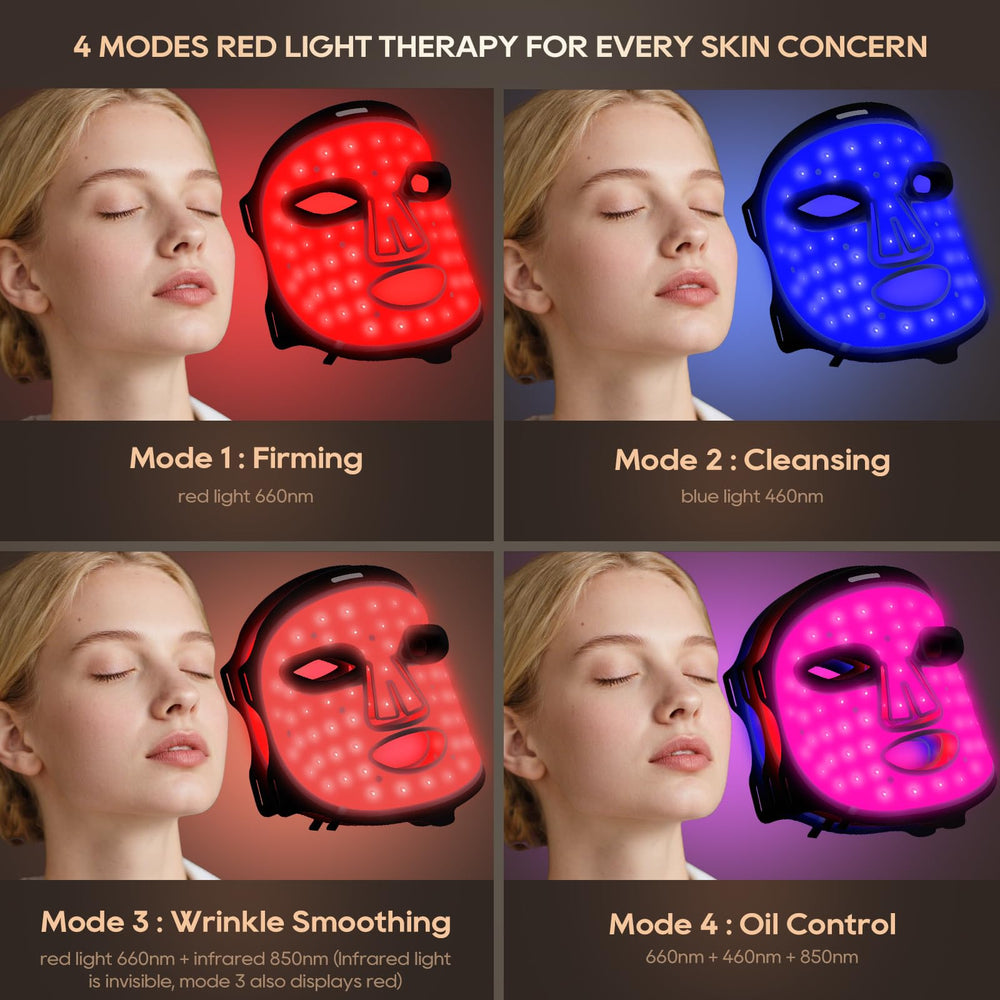 Morfone red light mask offers five timer modes to fit busy schedules.