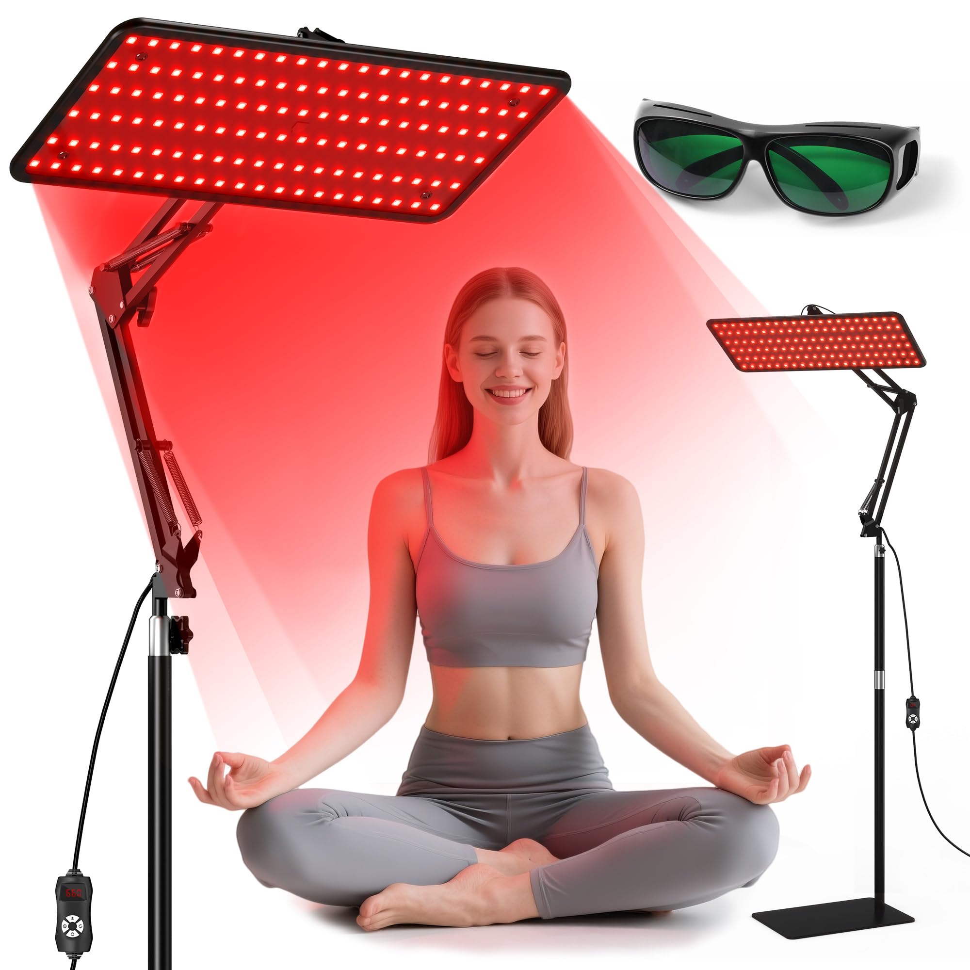 Morfone red light therapy panel front view for convenient home wellness sessions.